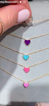 Load image into Gallery viewer, Reversible Enamel and CZ Stone Necklace