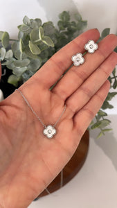 Mother of Pearl Clover Necklace