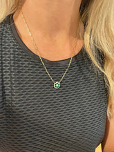 Load image into Gallery viewer, CZ Flower Paperclip Necklace