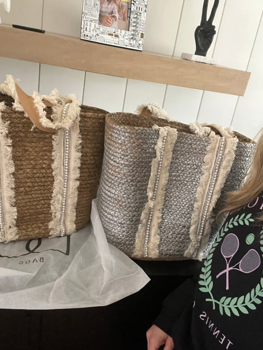 Jute Tote Beach Bag