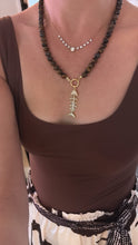 Load image into Gallery viewer, Tiger Eye Beaded Chain + Fish Charm