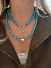 Load image into Gallery viewer, Gorgeous Turquoise Necklace with Single Pearl