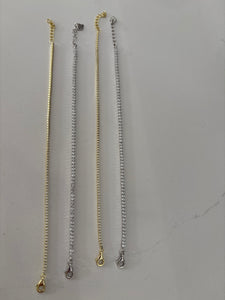 Adjustable Skinny Tennis Bracelet