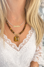 Load image into Gallery viewer, Personalized Nameplate Tennis Necklace