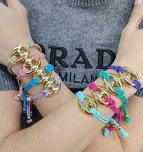 Load image into Gallery viewer, Mariner Puff Pull Tie Bracelet