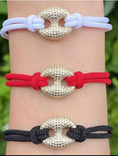 Load image into Gallery viewer, Mariner Puff Pull Tie Bracelet
