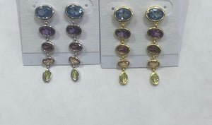 Gemstone Drop Earrings