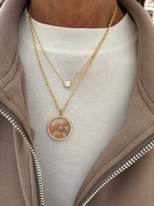 Arabesques Jewels Rose Gold Charm Locket Necklace – Daughter Living Memory, Floating Locket