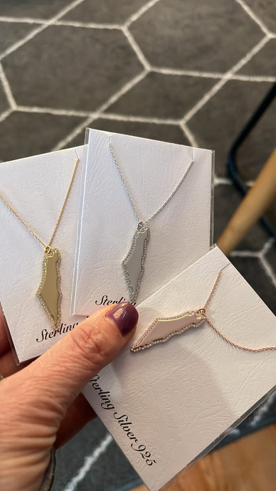 Map of Israel Necklace