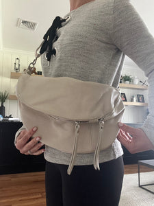 Oversized Genuine Leather Sling Bag