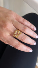 Load image into Gallery viewer, Wavy Initial Ring