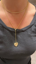 Load image into Gallery viewer, Stunning Fluted Heart Y Necklace