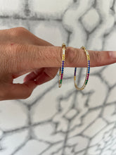 Load image into Gallery viewer, Rainbow Gold Hoops