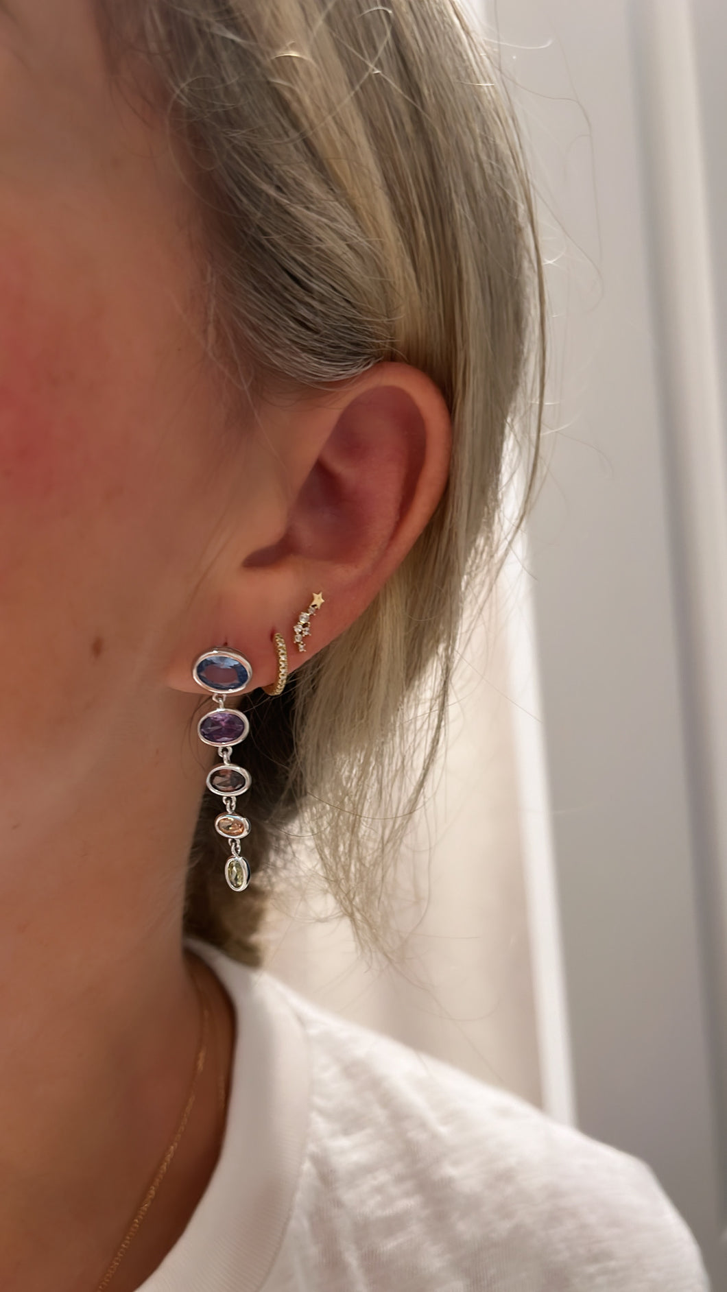 Gemstone Drop Earrings