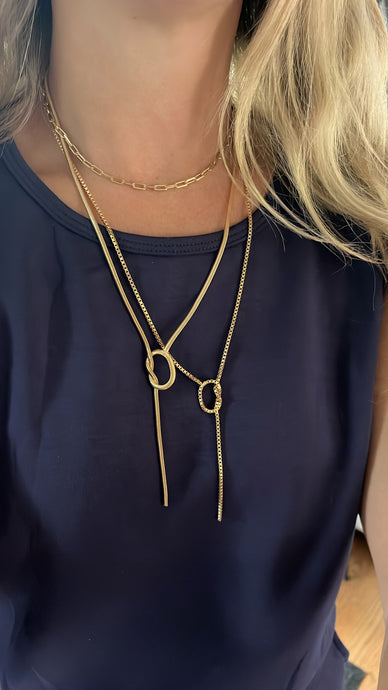 Gold Filled Love Knot Lariat