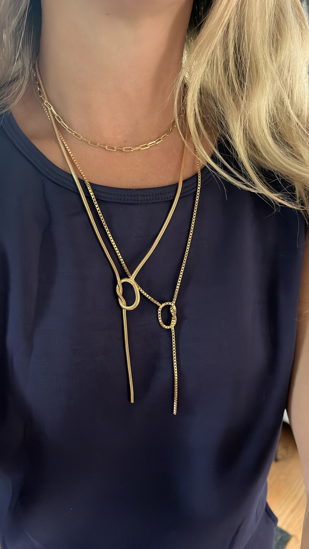 Gold Filled Love Knot Lariat
