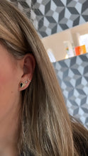 Load image into Gallery viewer, Half and Half Heart Earrings