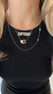 Star of David Heart Necklace
