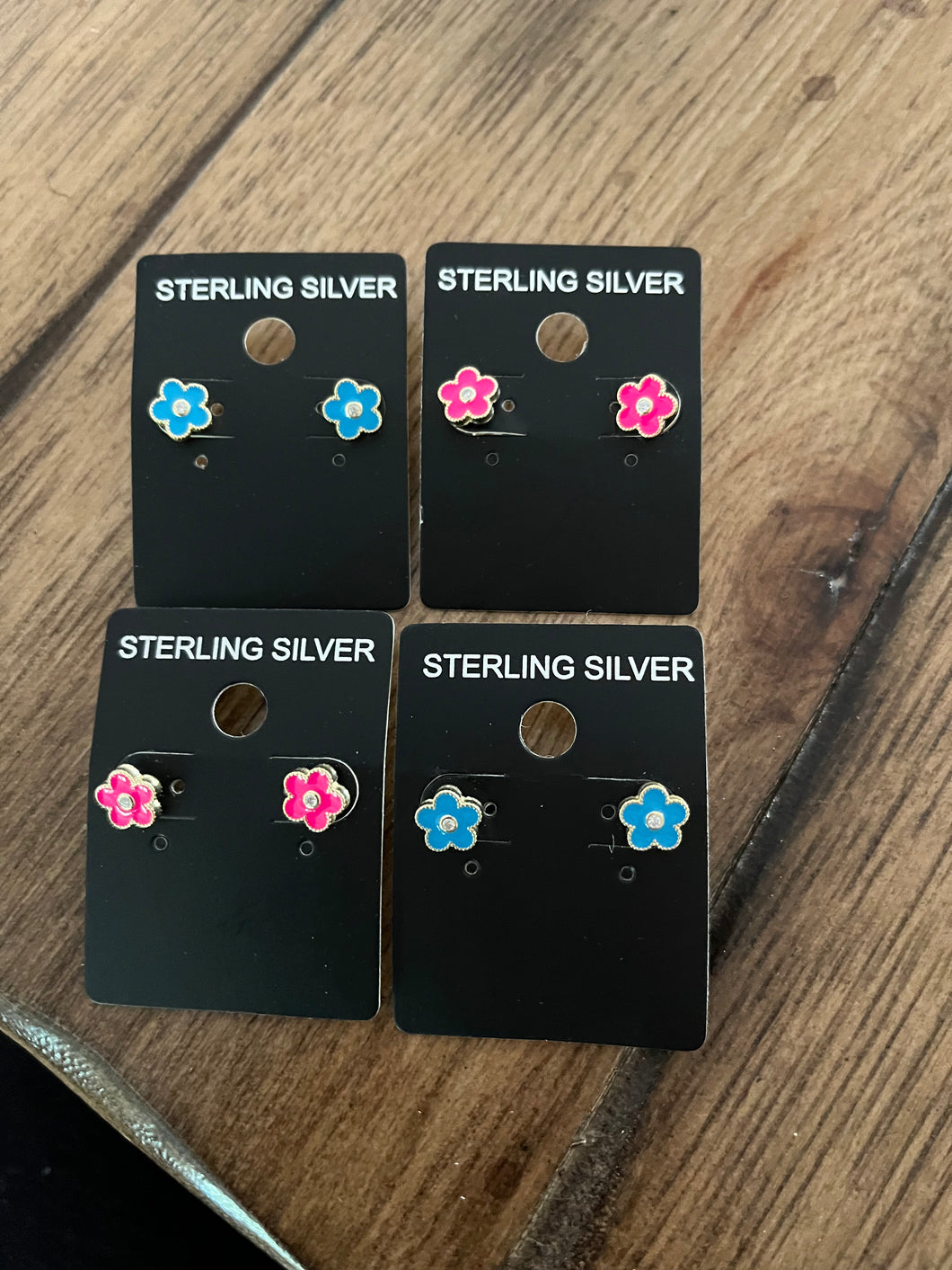 Enamel Flower Earrings