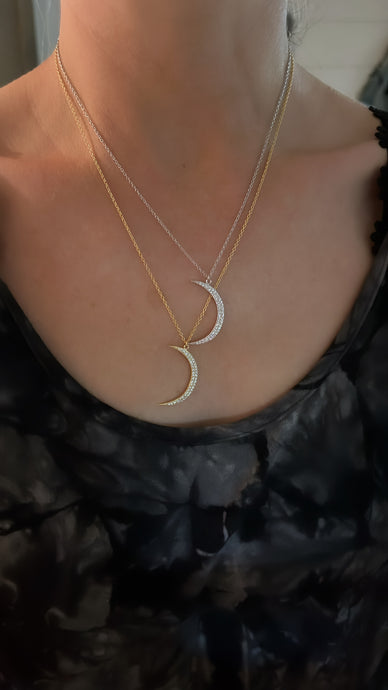 CZ Moon Necklace