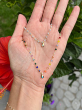 Load image into Gallery viewer, Teardrop Charm on Beaded Chain Necklace
