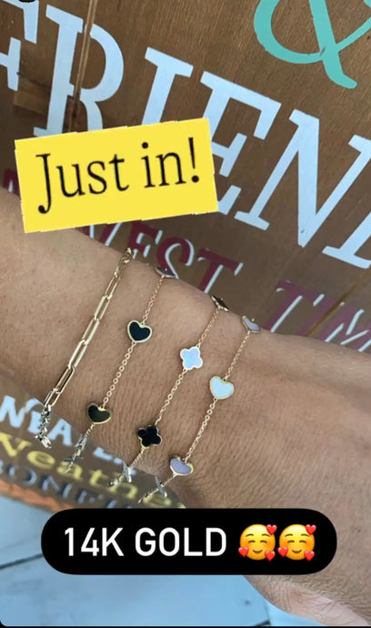 14k gold black onyx hearts