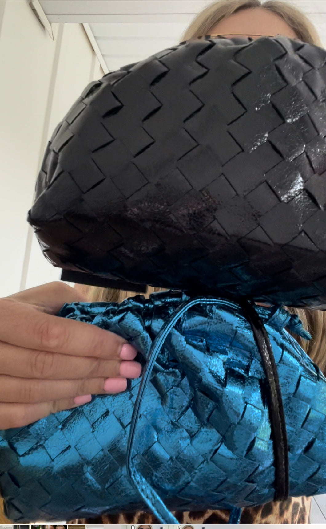 Metallic Woven Clutch Bag