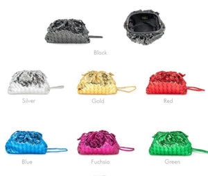 Metallic Woven Clutch Bag