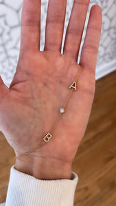 Sideways Initial Necklace