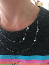 Load image into Gallery viewer, Sideways Initial Necklace