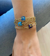 Load image into Gallery viewer, Evil Eye Bead on Chain Link