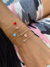 Load image into Gallery viewer, Bezel Heart Chain/Cord Bracelet