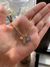Load image into Gallery viewer, Evil Eye and Hamsa Charm Link Necklace