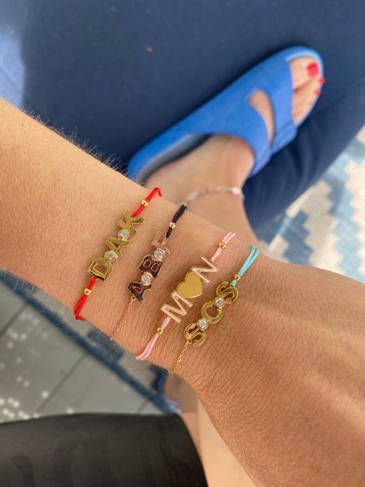 Personalized Cord Chain Bracelet