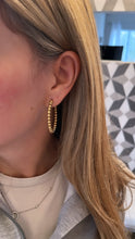 Load image into Gallery viewer, Gold filled beaded hoop earrings