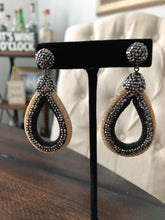 Load image into Gallery viewer, Crystal Teardrop Hoop Earrings