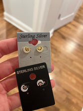 Load image into Gallery viewer, Star and Pave Moon Earrings