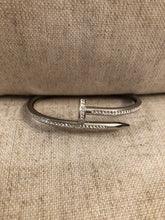 Load image into Gallery viewer, Stainless Steel Nail Bangles with Rhinestones