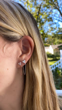 Load image into Gallery viewer, Pave Heart Earring with Chain