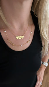 Engraved Hearts Name Necklace