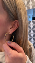 Load image into Gallery viewer, Gold filled beaded hoop earrings
