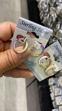 Load image into Gallery viewer, Gorgeous pave and enamel hoops