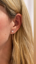 Load image into Gallery viewer, Pave Heart Earring with Chain