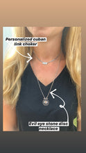 Load image into Gallery viewer, Evil Eye Stone Disc Necklace