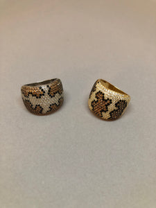 Sterling Silver and CZ Leopard Ring