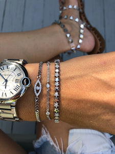 Evil Eye on Cuban Link Chain
