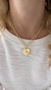Gold Statement Heart Necklace