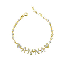 Load image into Gallery viewer, Bezel Set Name Bracelet