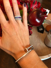 Load image into Gallery viewer, Sterling Silver Rainbow Baguette and CZ Ring