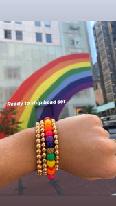 Rainbow Pony Bead Bracelet